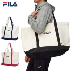 FILA フィラ キャンバス ビッグ トートバッグ テニス フィットネス トレーニング ゴルフ 789961 キャンバスコットン 大きめ テニス用 ゴルフ用 メンズ レディース 新品【FILA正規販売店】
