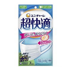 ユニ・チャーム 超快適マスク プリーツタイプ やや大きめ 7枚入【A2】