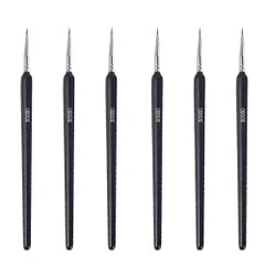 【新着商品】アクリル絵の具 細筆 油絵 習字 絵筆 水彩画 6本セット 筆 塗装 筆 プラモデル 絵の具 アクリル 水彩筆 極細 超極細の00000 面相筆 MINBOOT