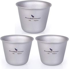 Boundless Voyage  Ti3069D 15ml×3 チタンミニウイスキーカップ  ショットグラス キャンプ用品 ソロキャン バーベキュー チタン 食器 アウトドア
