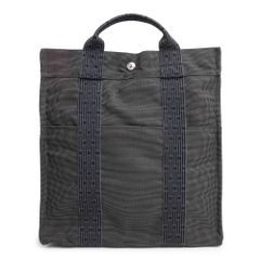 エルメス エールライン アド MM リュック デイパック バックパック キャンバス グレー シルバー金具 HERMES（美品）