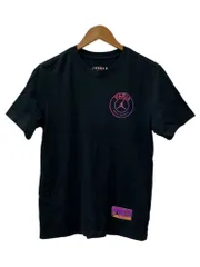 NIKE (ナイキ) JORDAN ジョーダンPARIS パリ サンジェルマン ロゴプリント コットン Ｔシャツ 半袖 CV3403-010 M ブラック メンズ/006