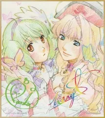 アニメ系トレカ MF02：シェリル・ノーム、ランカ・リー(金箔押しサイン入り) Amazon | マクロスF色紙ART Memory of Frontier ［MFmof-02