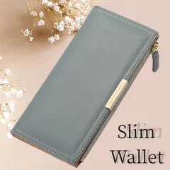 レディース長財布《ブルー系》スリム薄型 カードケース 小銭入れ 二つ折り 上品