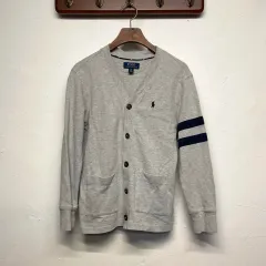 POLO RALPH LAUREN(ポロラルフローレン) (キッズ) コットン グレー カーディガン