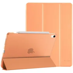 ProCase iPad Air 11インチ M2 (2024) / iPad Air 第5世代 / 第4世代 ケース 軽量 スタンド 三つ折り フォリオ保護ケース 半透明バックカバー Apple Pencil 2対応 対応端末：iPad Air 11インチ