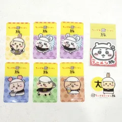 【小牧店】ちいかわ　ラーメン豚　ノベルティステッカー　クリアカード　ダイカットステッカー　まとめセット 【PI722-2777】