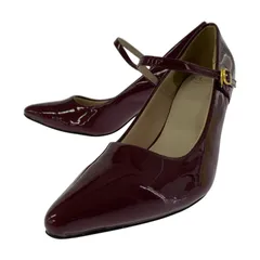 Menue メヌエ ポインテッドトゥ ワンストラップパンプス size24.5/ボルドー