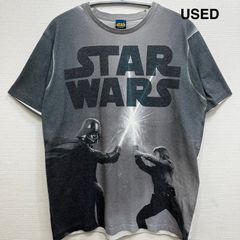古着 ユーズド スターウォーズ 総柄プリント 半袖Tシャツ 映画 ムービーTシャツ メンズ Lサイズ 希少 かっこいい ルークスカイウォーカー ダーズベイダー