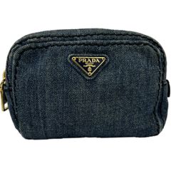 美品 プラダPRADA コスメ ポーチ デニム 三角ロゴプレート. ZF9ohEZcjCypkViCPQL5zY.jpg@jpg