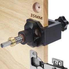 【迅速発送】aleawol スライド丁番 ドリルガイド 35mm スライド蝶番 ダボ穴治具 アルミ合金製 隠しヒンジジグ 操作が簡単 取り付けが簡単 大工工具、ドア修理、家庭用