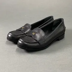 11j14 《極美品》 TORY BURCH トリーバーチ ロゴコイン ローファー クラシックローファー 5.5M ブラック レディースのサムネイル