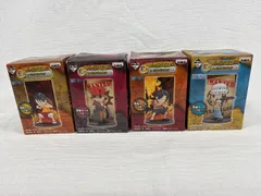 【未使用・レア・コンプリート】一番くじ ワンピース ROMANCE DAWN E賞 カードスタンドフィギュア 4体セット（ルフィ・エース・ロー・キッド）