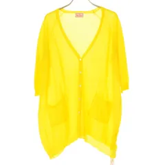 【maomade】リネン混ニット七分袖カーディガン