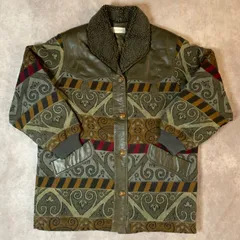 【古着】シープスキンコート　ビッグサイズ　レザージャケット　レディース　メンズ　羊革　中綿　vintage