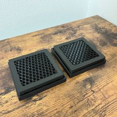 【みずき様専用】スタンド + 受け皿　各2個　黒 【シンプル】【105mm】 / 3Dプリンター受け皿 正方形