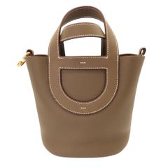 ≪値下げ≫【中古】HERMES エルメス インザループ 18 トリヨンクレマンス エトゥープ ゴールド金具 W刻印 2024年 グレージュ 未使用品 ハンドバッグ A2405727 【無料ギフトラッピング承ります】