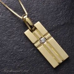 18金 ネックレス メンズ K18 18K クロス ダイヤモンド 男性用 刻印入り 日本製 鑑別書付き