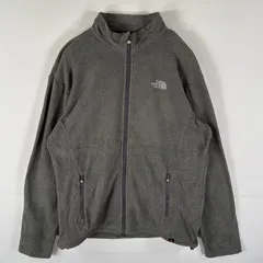 古着 ザ・ノースフェイス THE NORTH FACE フリースジャケット フルジップ フリースジャケット ワンポイントロゴ刺繍 M  グレー メンズ