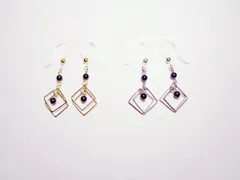 P1379LGS-ONX 樹脂ピアス ピアス 金属アレルギー対応 瑪瑙　オニキス ブラック ロングピアス　金属アレルギー対応 金アレ