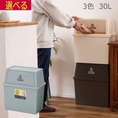 ゴミ箱 ふた付き 30L 日本製 完成品  ブラウン グリーン  ホワイト W45×D28×H51cm  完成品 ポリプロピレン