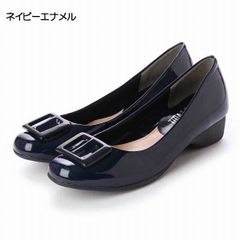 レインパンプス レディース ローファー 雨の日 晴雨兼用 リクルート (170it25ネイビー)