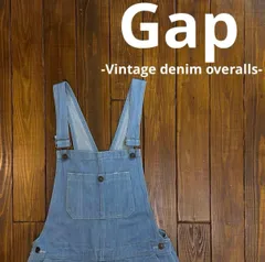 激レア‼︎【Gap オールドギャップ】初期タグ 香港製デニムオーバーオール　80s