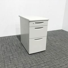 オカムラ オフィス 脇デスク サイドデスク ライトスモーク 引出し三段