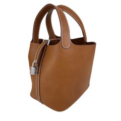 新品未使用 Hermès エルメス　Picotin Lock PM ピコタンロック18　Gold ゴールド  PHW シルバー金具　Veau Barenia ヴォーバレニア　Stamp-K K刻印　レディースバッグ　ハンドバッグ