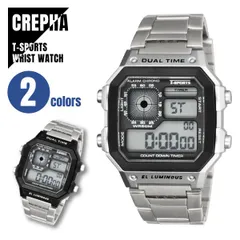 【即納】CREPHA クレファ T-SPORTS ティースポーツ デジタル メタル ウォッチ TS-D306★2色対応 腕時計 メンズ レディースのサムネイル