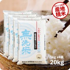 米 新潟コシヒカリ （無洗米）20kg  お米 令和6年産 白米 送料無料（沖縄のぞく）
