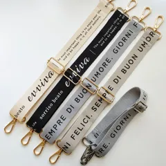 🆕ハンドストラップ(幅3㎝)長さ調整可『No.306 英字ストラップ』スマホストラップ