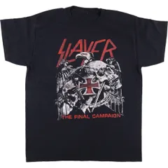 古着 Slayer スレイヤー ドクロ柄 スカル柄 鷲柄 イーグル柄 バンドTシャツ バンT メンズM相当/eaa547077