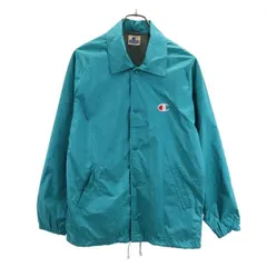 チャンピオン ナイロンジャケット M ブルー系 Champion 裏メッシュ ロゴ メンズ 古着 【231028】