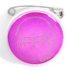 【中古】バッジ・ピンズ(キャラクター) 一松(口閉じ/ピンク) 「おそ松さん トレーディングバッジライト」 AnimeJapan 2016グッズ