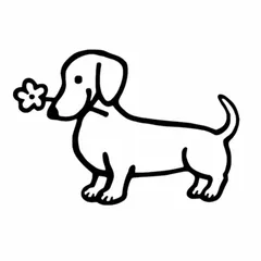 車 ステッカー 犬 ダックスフント 愛犬 ドッグ 給油口 おもしろ バイク かっこいい カー用品 かわいい シール おしゃれ 転写式 黒 送料無料 st2154