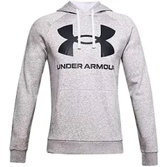 アンダーアーマー(UNDER ARMOUR) スウェット パーカー ライバル フリース ビッグロゴ フーディ メンズ 1357093-011 モッドグレーライトヘザー/オニキスホワイト Mサイズ