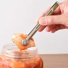 【在庫処分】アーネスト 【日本製】 薬味トング 先端ギザギザ形状(しっかりキャッチ) スッとつかめてサッと取り分け ステンレス (絶妙サイズの卓上トング) 大手飲食店愛用ブランド A-77608 シルバー