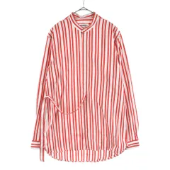 JIL SANDER (ジルサンダー) マンダリンカラー ストライプシャツ レッド/ホワイト JSUN741026のサムネイル