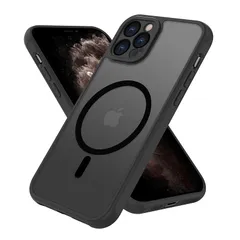 iPhone 11 Pro ケース 半透明 MagSafe対応 iphone11pro カバー マグネット搭載 アイフォン 11pro 用 カバー 米軍MIL規格 耐衝撃 マット感 スマホケース iphone 11pro 黄ばみなし ストラップホール付き  1
