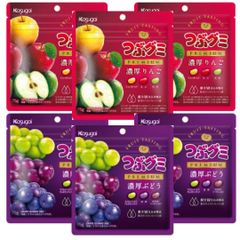春日井製菓 つぶグミ PREMIUM 濃厚りんご 75g & 濃厚ぶどう 75g 各3袋 計6袋