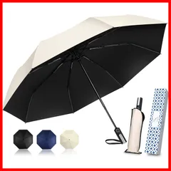 UVカット 完全遮光 紫外線遮断 豪雨対応 日傘 強風に強い コンパクト 8本骨 軽量 おりたたみ傘 丈夫 折畳傘 晴雨兼用 大きいサイズ メンズ 折り畳み傘 レディース ワンタッチ自動開閉 折りたたみ傘 収納ポーチ付き YOIIYO