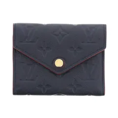 【中古】 LOUIS VUITTON （ルイヴィトン） ﾎﾟﾙﾄﾌｫｲﾕ・ｳﾞｨｸﾄﾘｰﾇ 財布 三つ折り財布(小銭入有) ﾏﾘｰﾇﾙｰｼﾞｭ monoguram Navy M64577 used:A