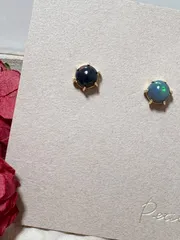 Hariqua (ハリックア)ハニーブラックオパールピアス