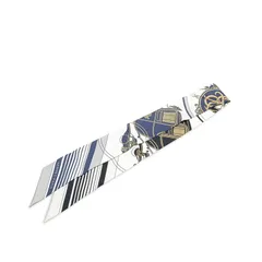 エルメス ツイリー EX-LIBRIS エクスリブリス ホワイト ネイビー