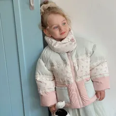 ダウンジャケット コート 子供服 キッズ 女の子 長袖 ダウン アウター コート 立ち襟  暖かい 防寒 上着 秋冬 子供服 厚手 冬服 上着 可愛い 秋冬 クリスマス 誕生日 プレゼント 韓国風 haoxin12 ☆DZ10のサムネイル