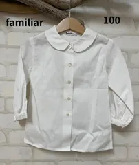 31　子供服　ブランド　　ファミリア　familiar　白トップス　綿100％　100㎝　ファミリア　学校見学　発表会　お受験　面接