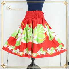 フラダンス 衣装 パウスカート レッド系 フラ ダンス シングル エムエムジェイ 花柄 レッスン 鮮やか ハワイアン 赤 黄緑 白 黄 アロハ ティアレ柄 華やか 日本製 ハワイアンプリント ホワイト系 グリーン系 イエロー系