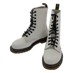 Dr.Martens / ドクターマーチン | 10ホール レザー レースアップ ブーツ | UK5 | ホワイト/ブラック | レディース