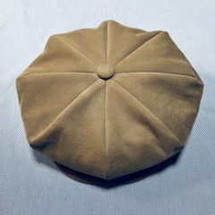 ハンドメイド　ビッグキャスケット　キャメル　コットン　微起毛　サイズオーダー